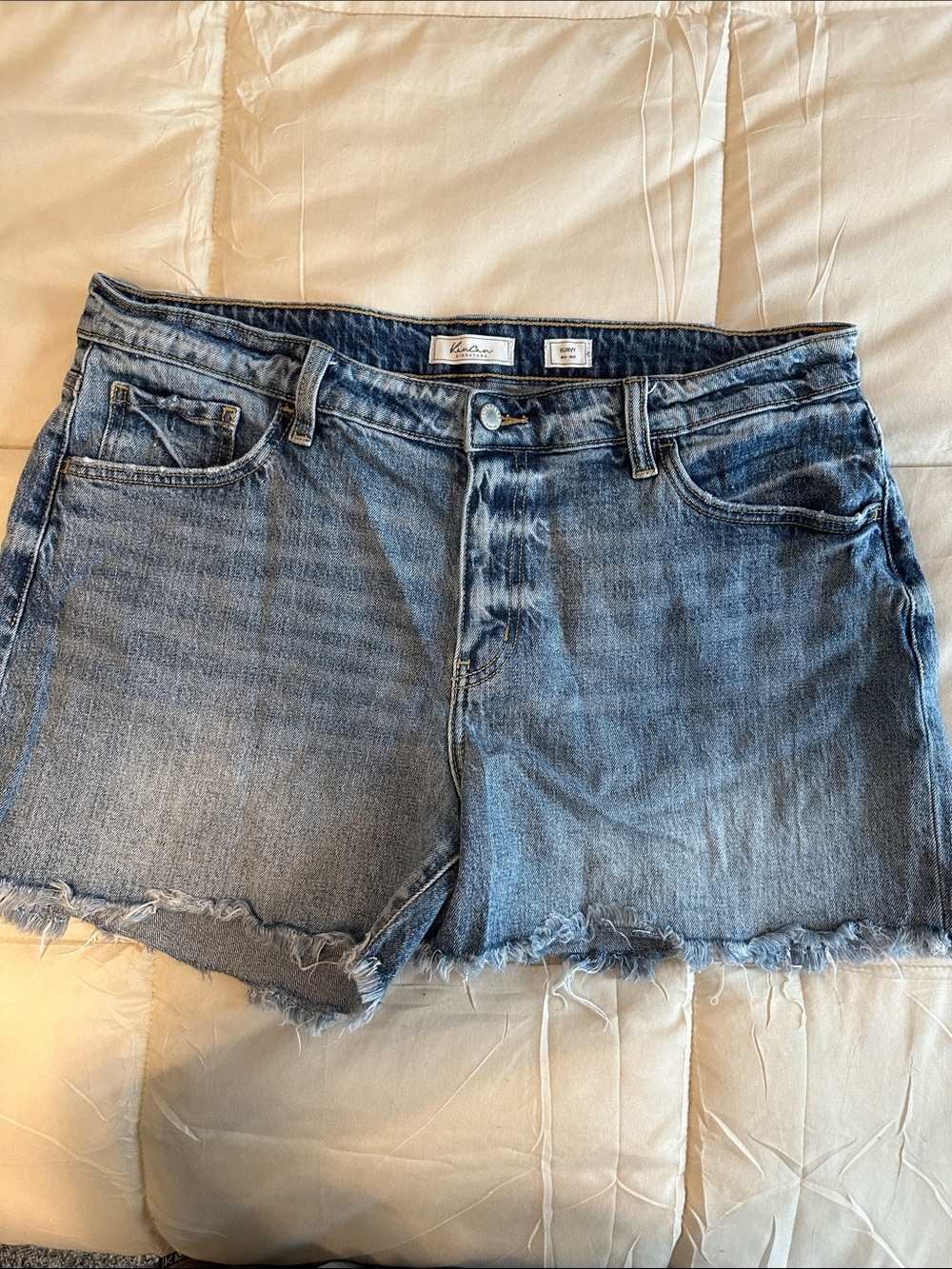 KanCan Light Blue Distressed Denim Cutoff Shorts
